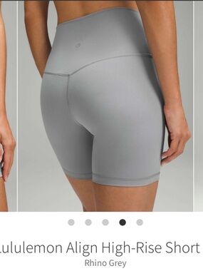 Lululemon Align High Rise Shorts 6” Rhino Grey Sz 6